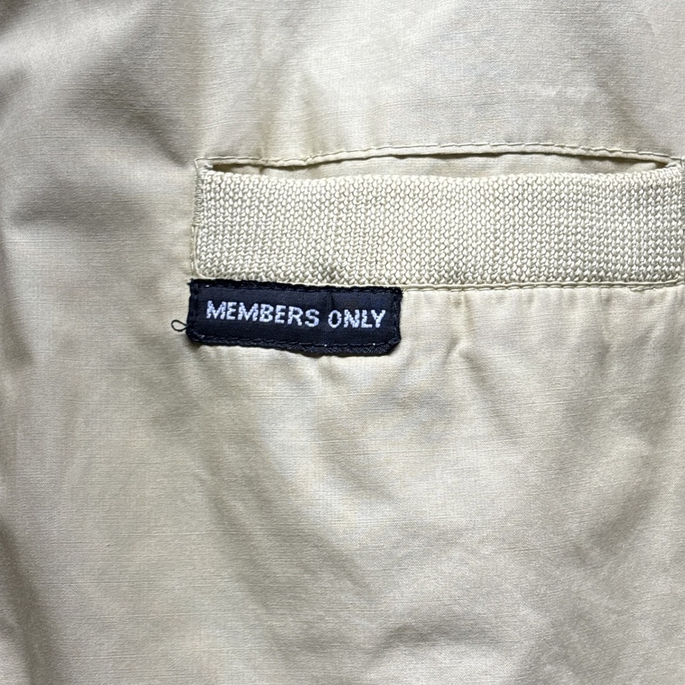 Vintage Members Only Jacket Adult 46L Yellow Full Zip Racer Bomber 80s Mens Read - Picture 4 of 12